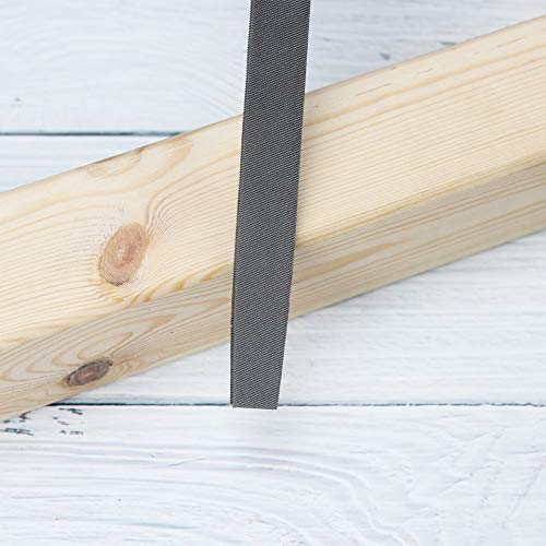 KALIM Flat Medium Cut File, Double Cut Teeth, 6'' Length, Made of High Carbon Steel, Hand File Without Handle Suitable for Wood, Metal, Sharpening, etc. - style: 6'' Flat File