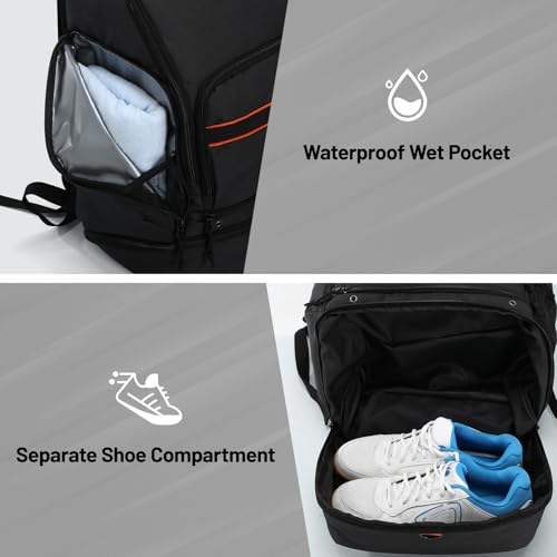 MIER Basketball Backpack Bags Sports Gym Backpacks with Shoe Compartment and Ball Holder for Adult Men Large Soccer Bag
