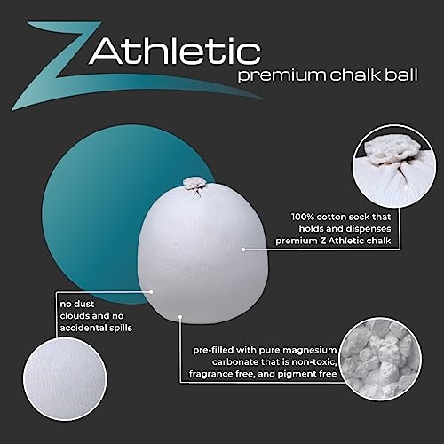 Z Athletic Gym Chalk Ball for Rock Climbing, Gymnastics, and Weightlifting - style: 3oz Chalk Ball