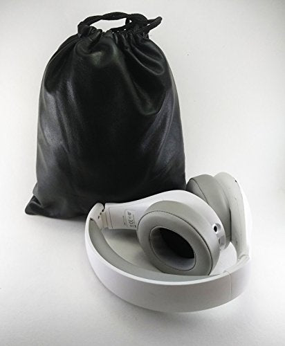 Multiple use Lambskin Leather Pouch with Drawstrings: (Black, 32 cm X 43 cm) - color: Black