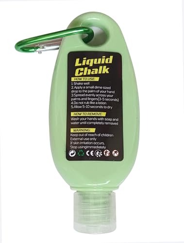 2oz(60ml) Liquid Chalk, Mess Free Gym Chalk for Weightlifting, Gymnastics, Rock Climbing, Dancing, and Lifting. Sweat Resistant and Long Lasting for Stronger Hand Grip
