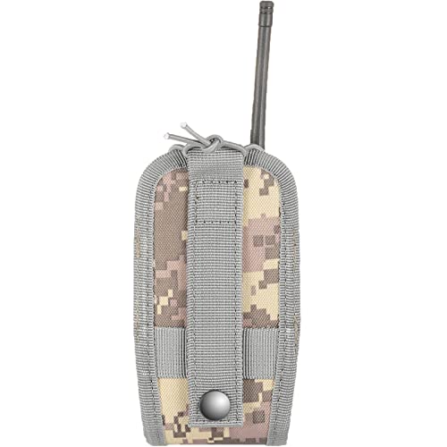 FRTKK Tactical Radio Holder Radio Holster Molle Radio Pouch Universal Radio Case Military Heavy Duty Radio Bag for Police Firefighter Two Ways Walkie Talkies Vest (ACU-small) - color: ACU-small