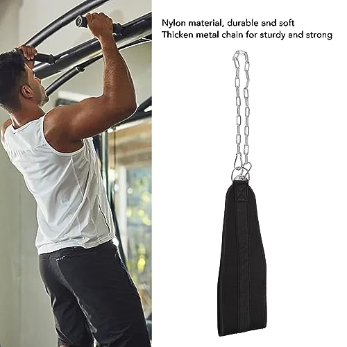 Weighted Dip Belt with Adjustable Chain, Nylon Strength Training Weightlifting Belt for Athletes, Heavy - Duty Metal Chain for Pull Ups and Squats, Durable Waist Support