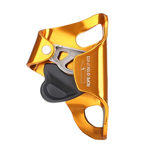 WILDKEN Rock Climbing Chest Ascender Climbing Mountaineering Tree Arborist | Rappelling Gear Climbing Equipment Rope Clamp for 10-13MM Rope - color: Orange