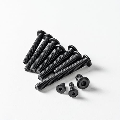 1/4-20 x 4 (10 Pack) Flat Head Hex Socket Cap Screws Bolts, Black Oxide 304 Stainless Steel 18-8, Hex Drive, Bright Finish, Fully Machine Thread - size: 1/4-20 x 4"
