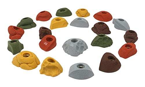 Atomik Climbing 21 Small Classic Footholds Bolt-On in Assorted Earth Tones