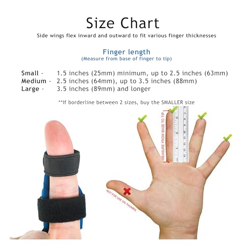 Sports finger guard (2-pack) finger brace protection; impact-resistant, NO tape needed (Medium) - size: Medium