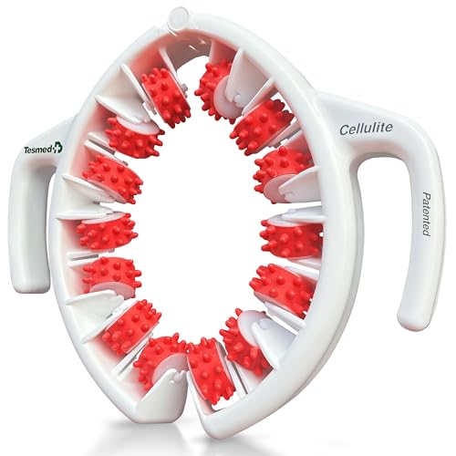 TESMED Cellulite Manual Massager Roller for Thighs and Buttocks | Made in Italy and patented, with converging and diverging roller technology for targeted anti-cellulite massage.