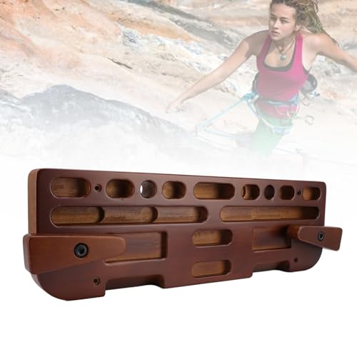 Woode Hangboard Training Board Ergonomic Portable Pull Up Rock Climbing Training Fingerboard for Home Targeted Muscle Training Realistic Climbing Simulation Safe