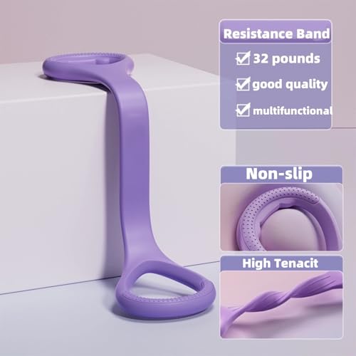Resistance Bands for Exercise,6-Tube Elastic Yoga Pedal Puller Resistance Band, Natural Latex Tension Rope Fitness Equipment, for Abdomen/Waist/Arm/Leg Stretching Slimming Training - color: Purple