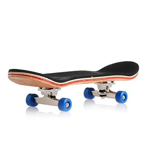 Professional Mini Maple Wooden Fingerboards, 1 Pack (Red) | 1Set Finger Skateboards, 5 Layers Maple Panel Mini Skateboards for Fingers, Fingerboard for Kids Brithday Gift - color: Red