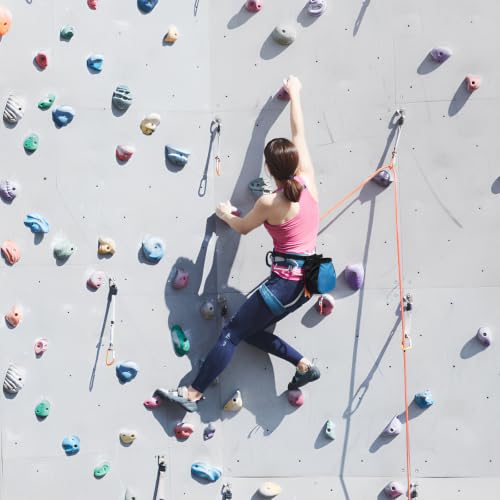 2 Pcs Climbing Chalk Bags Large Capacity Drawstring Closure Polyester Chalk Pouches for Rock Climbing and Weight Lifting Gymnastics Accessories