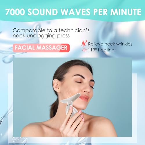 Facial Massager Red-Light-Therapy-for-Face and Neck, Face 𝖲 culpting Wand with 7 Color (Champagne) - color: Champagne