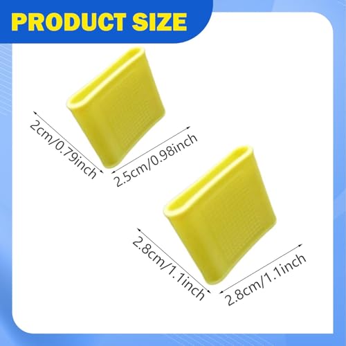 Almencla 8 Pieces Silicone Finger Sleeves Non Slip Soft Finger Covers Reusable Finger Protectors Thumb Brace Support Anti Slip Finger Cot Suitable for Gym, Yellow L - color: Yellow L