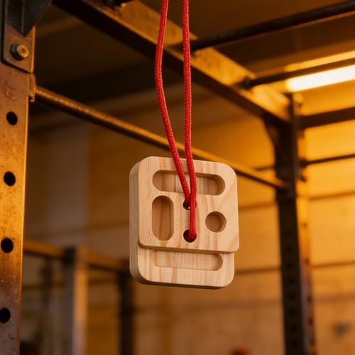 2Pcs Rock Climbing Hangboard - Wooden Hand Grip Strengthener Forearm Exerciser for Climbers Athletes - Rock Climbing Board for Hanging Practice Khaki - color: Beige