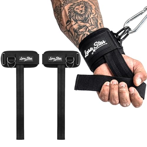 Weight Lifting Strap with D Ring,Lifting Straps,Non-Slip Wrist Straps for Weightlifting Deadlifting,Wrist Cuffs for Cables Gym, Lifting Cuffs for Cable Machines