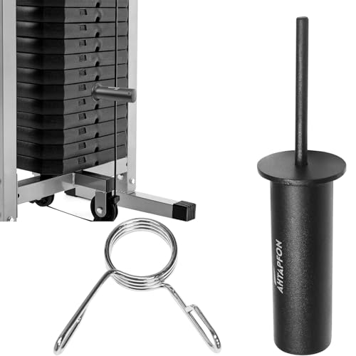 AHTAPFON Weight Stack Pin with 1 x Spring Collar,Weight Extender Pin,Fits Add 2" Weight Plates for Cable Machine,Fitness Equipment for Home Gym - size: 10×110mm-200mm-Rod