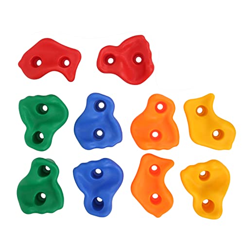 YOUTHINK Rock Climbing Holds Children's Climbing Holds Rock Climbing Holds Set of 10 for Kids with Hardware Easy Installation Climbing Sport Climbing