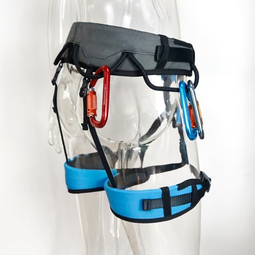 Climbing Harness, Mountaineering Rock Climbing Harness, Men Women Tree Ice Climbing Half Body, Safety Belt Rappelling - size: Medium