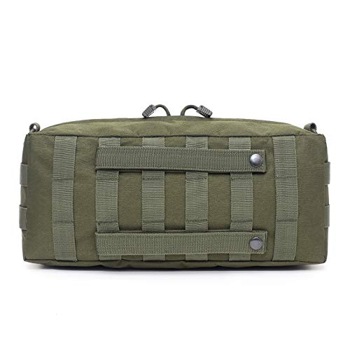 ACEXIER Outdoor Climbing Bags Waterproof Tactical Accessories Shoulder Bag 600D Nylon Molle Camping Pack Hiking Waist Bag - color: Green