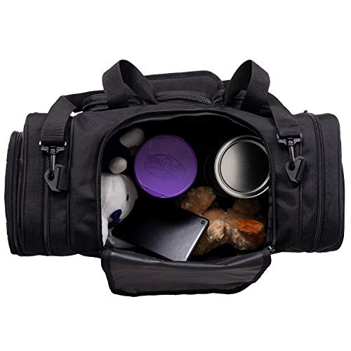 K-Cliffs Heavy Duty Tactical Range Duffel Quality Gear Travel Sports Gym Equipment Bag Military Molle Lockable Zippers with US Flag Patch 27 Inch Black - size: 27 Inch Black