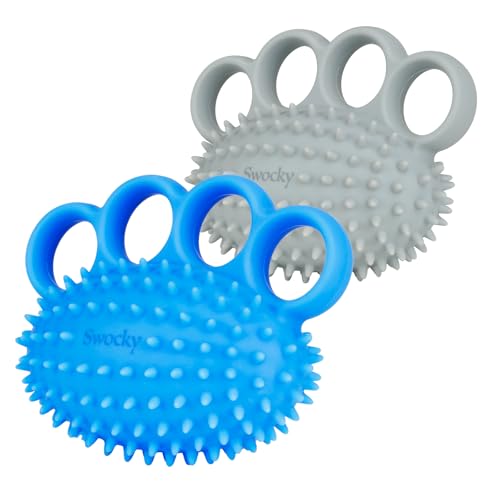 Swokcy Stress Balls for Adults – Hand Exercise Ball & Squeeze Ball Grip Strength Trainer for Finger Therapy, Stress Relief, and Hand Workout(2 pack)