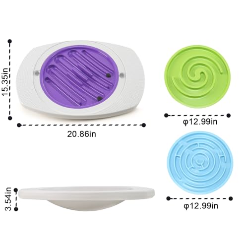 Balance Board with Maze for Kids, Labyrinth Wobble Board Rocking Seesaw Sensory Training with 2 Balls & 2 Replacement Labyrinth Disks, Non-Slip Pedals Indoor Outdoor for Boys Girls - size: Large