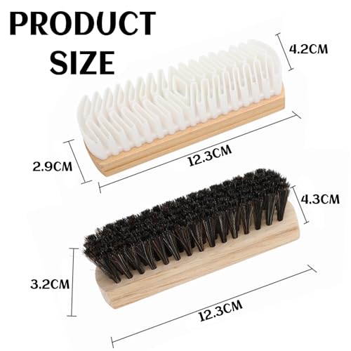 Boot Suede Brush for Shoes Cleaning,Horse Hair Brush for Leather
