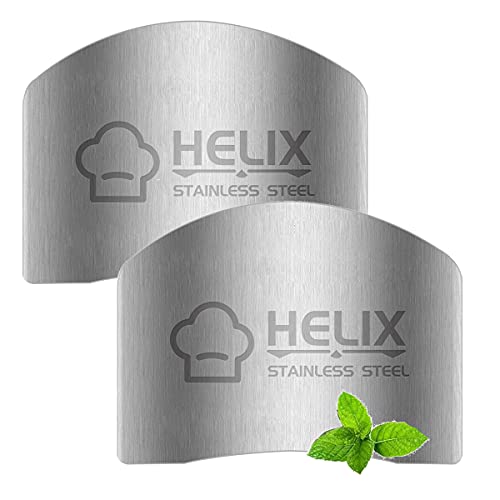 2 Pcs Finger Guard for Cutting aid, Kitchen Tool, Stainless Steel Knife Protector, Adjustable Hand Protect Fingers, Avoid Hurting, Slicing and Chopping, Silver - color: Silver 2