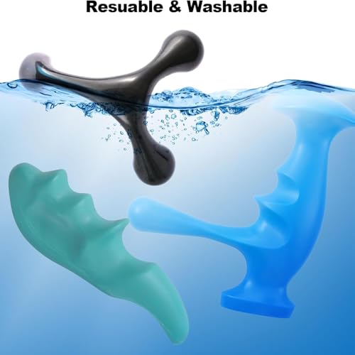 3Pcs Manual Trigger Point Massage Tool Set, Thumb Saver with Palm Urchin Massager, Hand Held Deep Tissue Massage Tools Three Color Set Green Blue Black