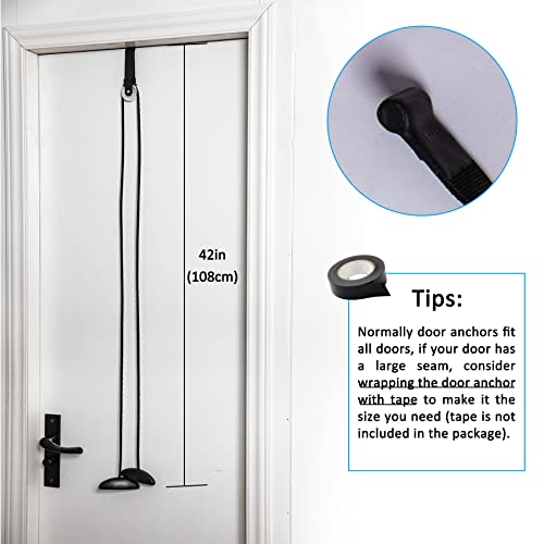 Shoulder Pulley Over The Door Physical Therapy System | Over-the-door exercise pulley designed for shoulder physical therapy exercises. - color: Black