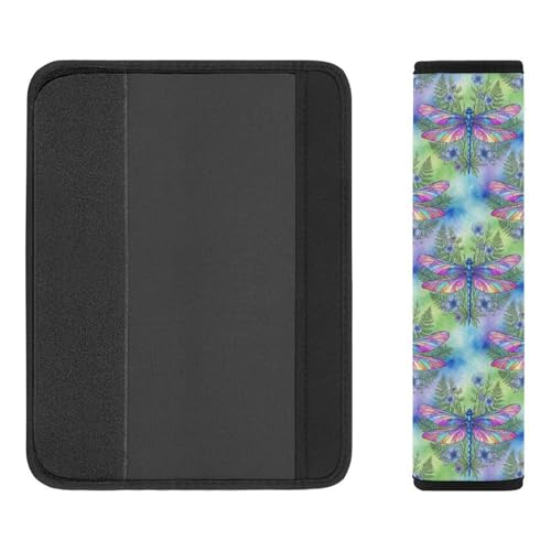 2 Pack Dragonfly Purple Flowers Seat Belt Shoulder Pad Universal Soft and Comfortable Seat Belt Covers Cushion for Kids, Most Cars, Comfortable Driving - color: Pattern 1219