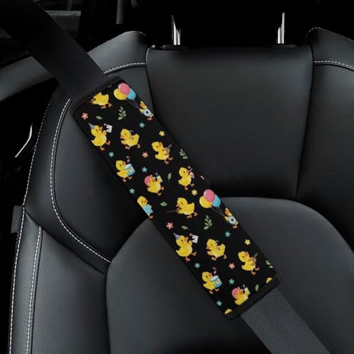Universal Fit Seat Belt Shoulder Pad for Adult Use, Most Cars, 2 Pack Black Yellow Duck Harness Pads Strap Pressure Relief - color: Pattern 362