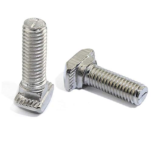 20 Pcs M6 x 25mm Thread T Slot Drop-in Bolt T-Bolt Hammer Head Bolt T Screw Stud for 3030 Series Standard 8mm T-Slot Aluminum Extrusion Profile (3030 Series) - size: 30-M6x25mm