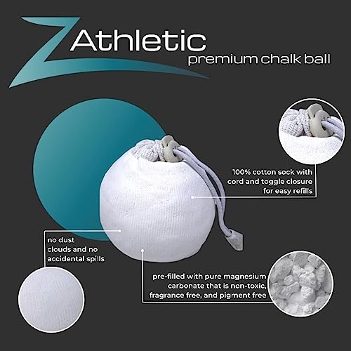 Z Athletic Gym Chalk Ball for Rock Climbing, Gymnastics, and Weightlifting - style: 2oz Refillable Ball