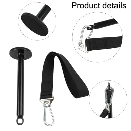 Arm Wrestling Training Strap Belt with Loading Pin and Carabiner, METALs Nylon Wrist Forearm Strengthener for Biceps Upper Body Lifting Power Grip