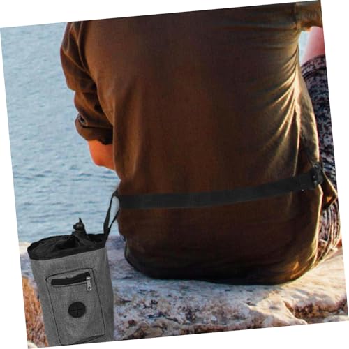 BESPORTBLE Chalk Bag for Rock Climbing and Weightlifting with Wide Opening Zippered Pocket Removable Belt Lightweight Portable Waist Pouch Non Slip Grip Support for Hiking Bouldering Gym