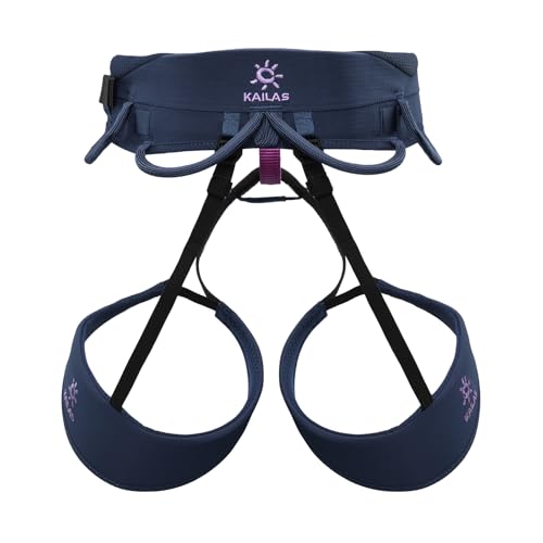 KAILAS Airo Rock Climbing Harness Men Roofing Harnesses Rescue Mountaineering Safety Belt Women Comfortable Lightweight - color: Navy Blue, size: X-Large