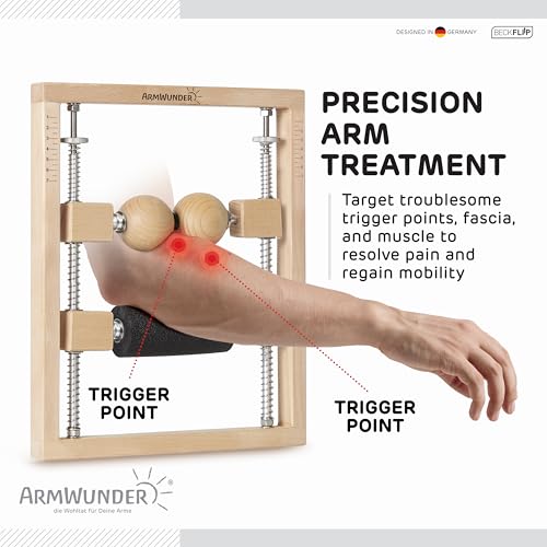 Professional Forearm Massager and Roller - Tennis Elbow, Pickleball, Golfer's Elbow, Tendonitis, Carpal Tunnel, Wrist, Hand, Trigger Point, Active & Myofascial Release