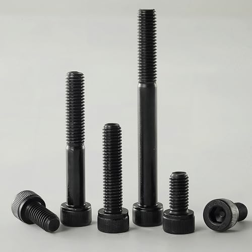 M10-1.5 x 50mm Socket Head Cap Screws, M10x1.5 Bolt, 12.9 Grade Alloy Steel, Allen Socket Drive, Black Oxide Finish, Half Thread, Quantity 10 - size: M10 x 50mm(10PCS)