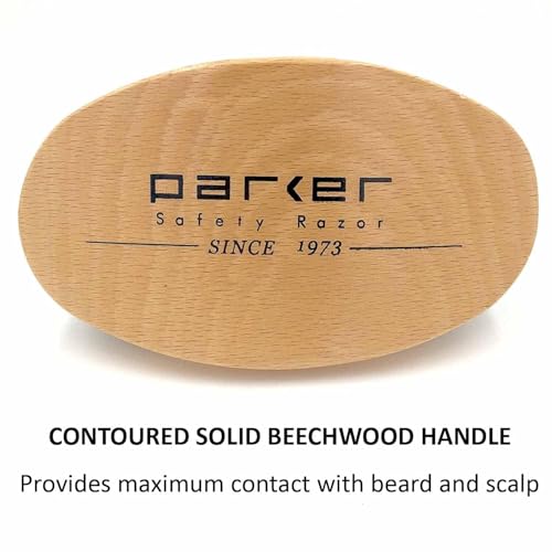 Parker Natural Boar Bristle Military-Style Hair and Beard Brush | Natural Boar Bristles Help Distribute Oils While The Genuine Beechwood Handle Provides Comfortable Control For Hair.