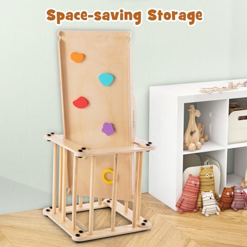 INFANS 12 in 1 Climbing Toys for Toddlers, Upgrade Wooden Montessori Foldable Triangle Climber Set with Reversible Ramp Slide Ladder Seesaw, Indoor Pikler Climb Activity Jungle for Kids Age 3+ - style: 12 in 1