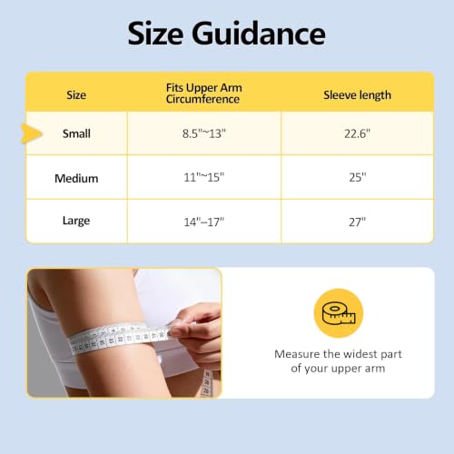 Comfytemp Air Compression Arm Massager for Circulation and Pain Relief, S | Recovery for for Tennis Elbow, Edema, Portable Full-Arm Compression Sleeve, Ideal for Men Women (Fits Upper Arm 8.5"~13") - size: S, 8.5"~13"