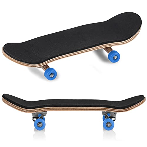 HERCHR Finger Boards, 1Pc Maple Wooden Alloy Fingerboard Finger Skateboards Creative Fingertips Daliy Playing Relaxing Movement Set with Box for Relax Play (Dark Blue) - color: Dark Blue