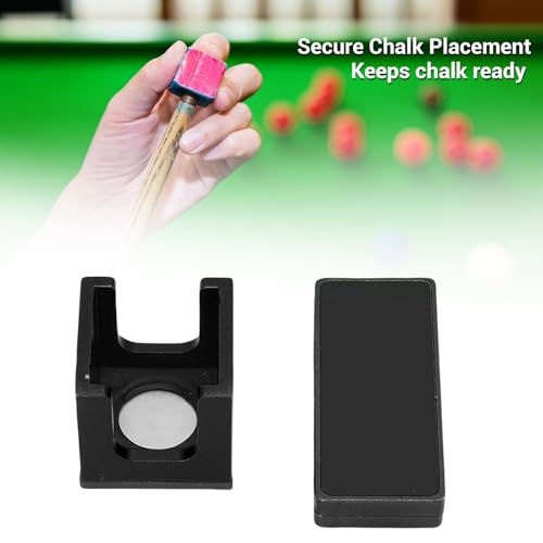 flexman Billiard Chalk Holder, Aluminum Universal Dry Oil Pool Cue Chalk Holder with Magnetic Belt Clip, Professional Snooker Billiard Accessories - color: Black