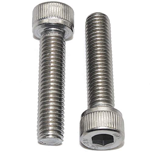 Fullerkreg M6-1.0 x 30MM Socket Head Cap Screws, Allen Socket Drive, Din 912, AISI 304 Stainless Steel (18-8), Full Thread, Bright Finish, Machine Thread, Quantity 20 - size: M6-1.0 x 30MM