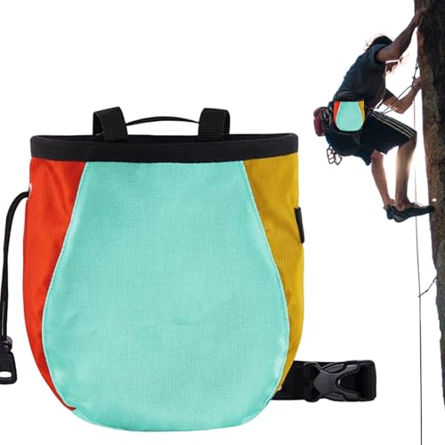 Gym Chalk Bag Waterproof Refillable Pouch | Rock Climbing Storage Pockets Outdoor Gear for Weightlifting Disc Golf Gymnastics Outdoor Adventure Weightlifters Climbers