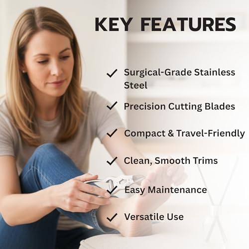 Toenail Clippers for Thick Nails – Large Surgical-Grade Stainless Steel Nippers for Seniors, Men & Women | Heavy-Duty Double-Action Podiatrist Tool for Thick, Ingrown & Mycotic Toenails