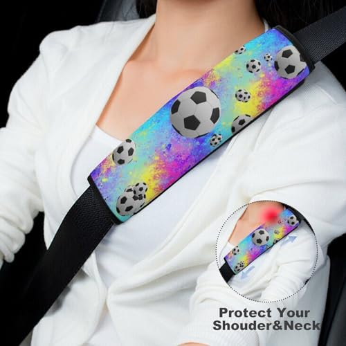 2 Pack Universal Fit Car Seat Belt Pad for Adult Use, All Vehicles, Blue Soccer Seat Belt Covers Cushion, Anti-Slip Pad - color: Pattern 962