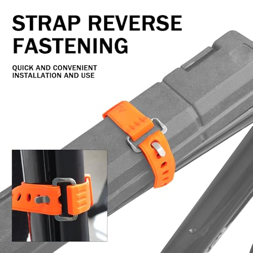 Utility Straps Pro (2-Pack) - Heavy-Duty 40lb Secure Straps for Bikes, Skis, Moto Gear, Tools & More - Freeze-Proof, Safety Orange (27.5in(70CM)) - color: 27.5in(70CM)